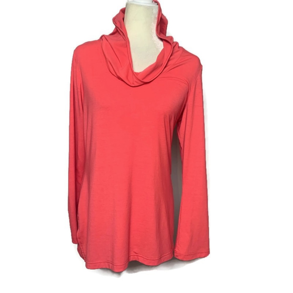 COLUMBIA | pink long sleeve top with cowl neck